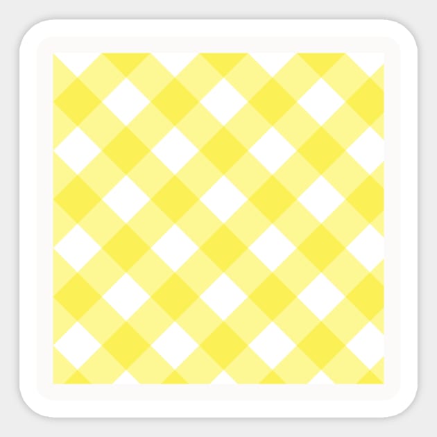 Cool Pattern Neck Gator Yellow Gingham Pattern Sticker by DANPUBLIC